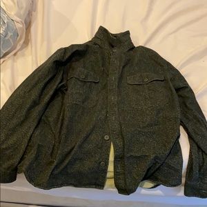Freedom Foundry dark green fleece button up